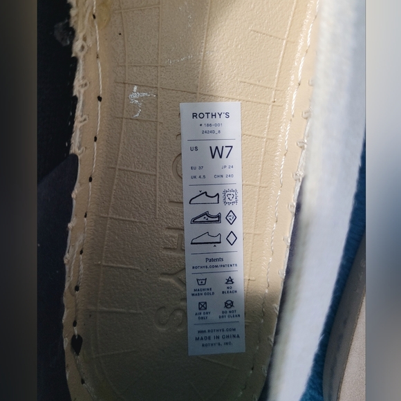 Rothys The Espadrille Boardwalk Womens Flats beige /Black Size 7 - Picture 5 of 12